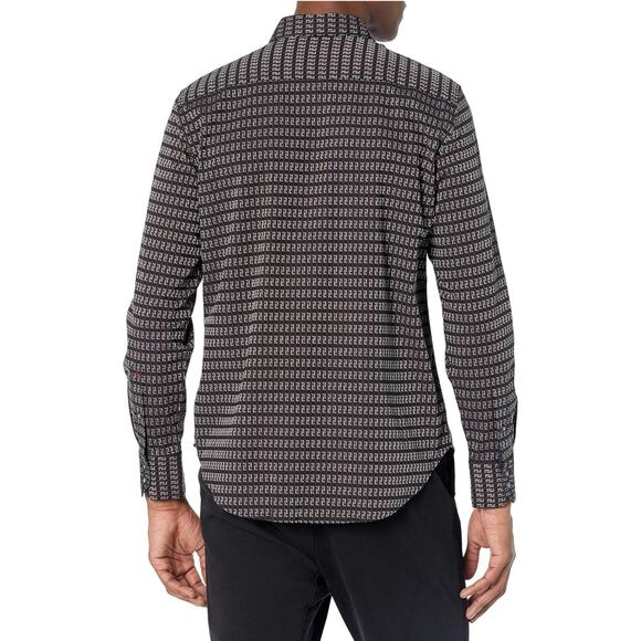 Robert Graham Cubist Classic Fit Cotton Blend Button-Up Shirt Black/Red Medium - Picture 2 of 11